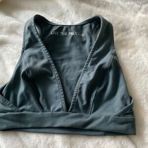 Super comfy beautiful mineral green high waited set with deep v..live the proces